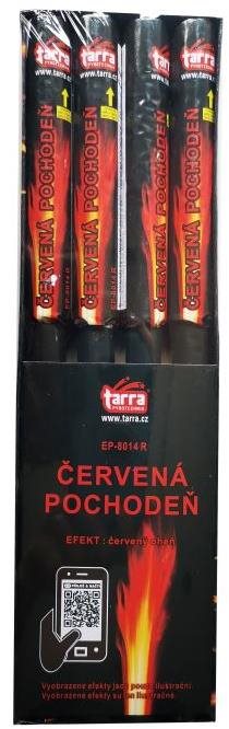Bengálský oheň - červená pochodeň - 4ks