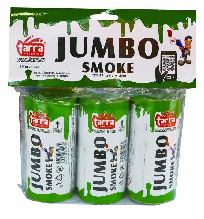 Dýmovnice - jumbo smoke - zelená - 3ks - trhací pojistka