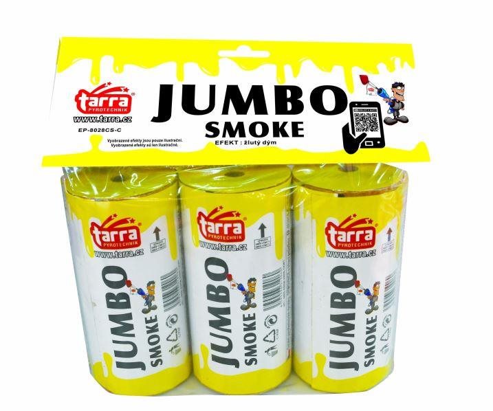 Dýmovnice - jumbo smoke - žlutá - 3ks - trhací pojistka