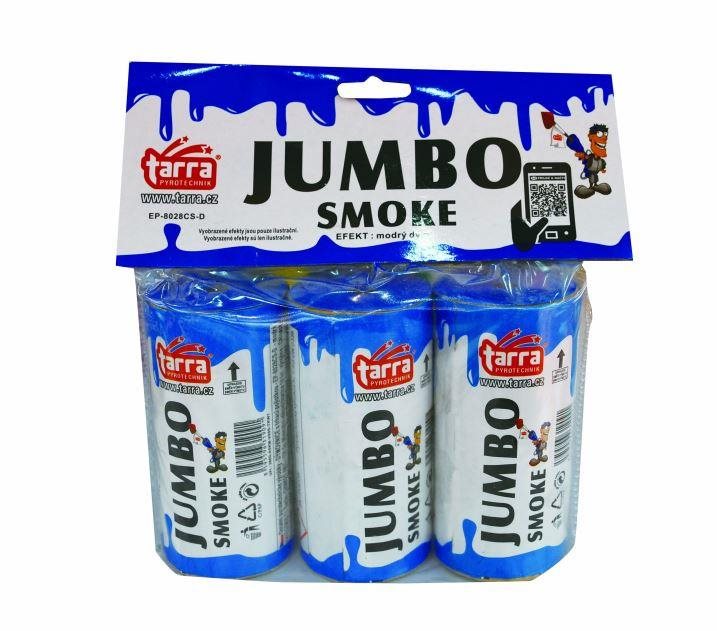 Dýmovnice - jumbo smoke - modrá - 3ks - trhací pojistka