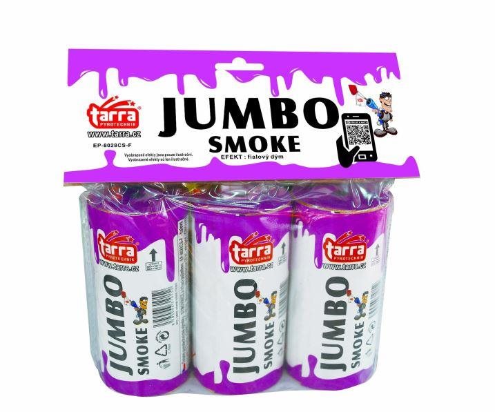 Dýmovnice - jumbo smoke - fialová - 3ks - trhací pojistka