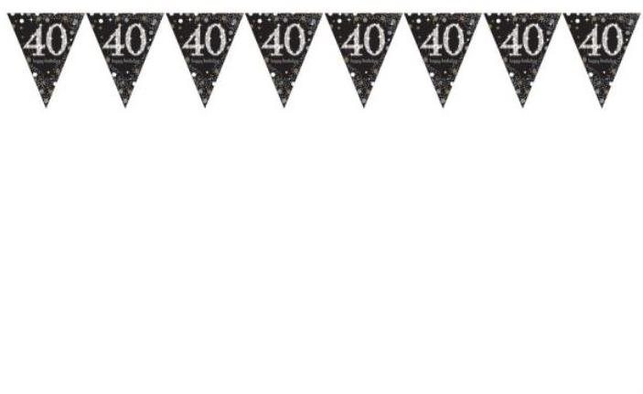 Girlanda vlajky 40 let - narozeniny - happy birthday - 400 cm