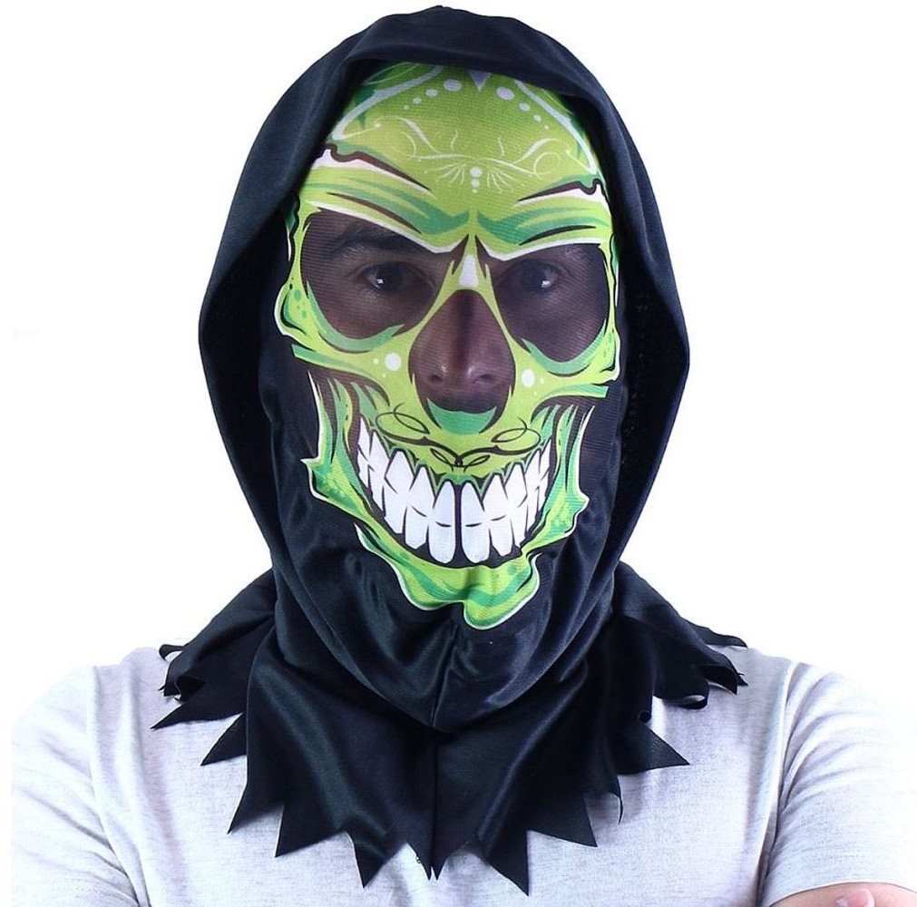 Maska smrťák - kostra textilní - halloween