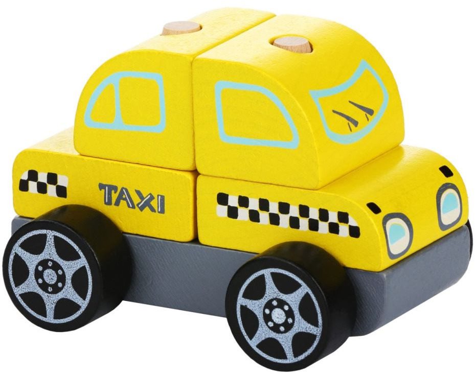 CUBIKA 13159 Taxi vůz - dřevěná skládačka 5 dílů