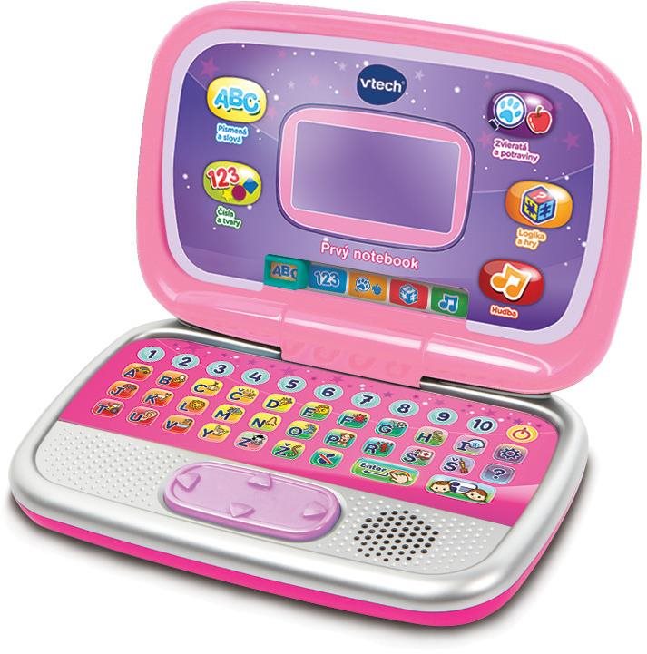Růžový Vtech Prvý notebook pro děti