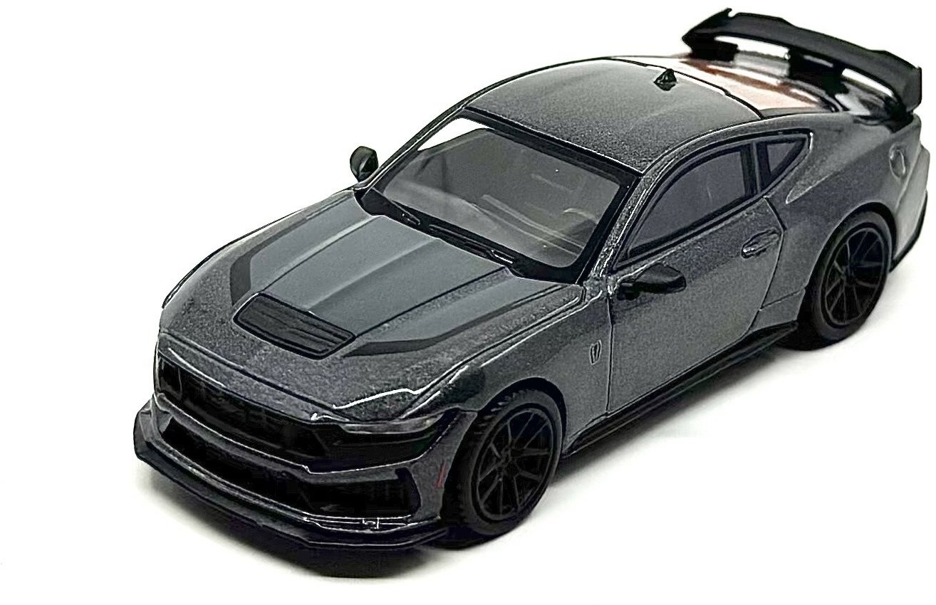Mini GT Ford Mustang Dark Horse 2024, šedý, 1:64