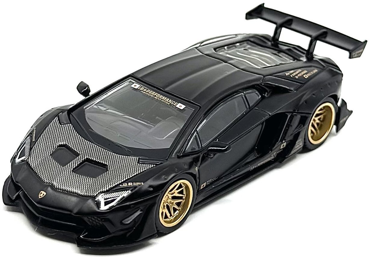 Mini GT Lamborghini Aventador LB-Works Limited Edition Matte Black 2025, 1:64, blister