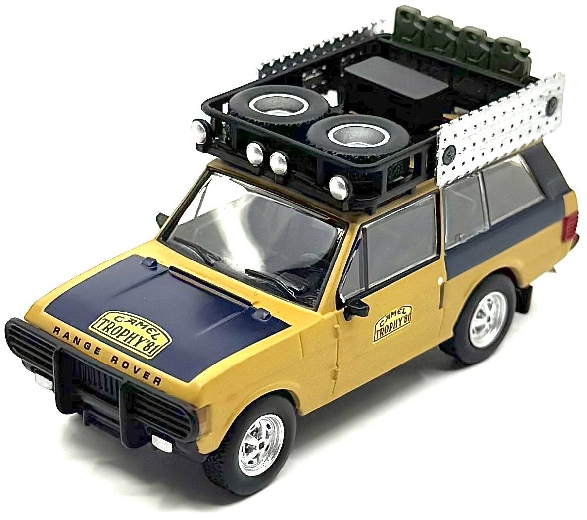 Mini GT Land Rover Range Rover C. Swoboda & K. Mentel Winner Camel Trophy Sumatra 1981, 1:64