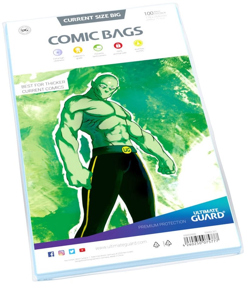 Ultimate Guard Ochrana komiksů Comic Bags Big Current Size, 100 ks