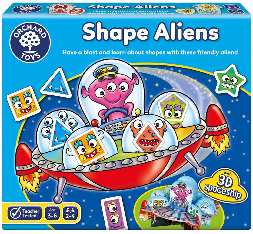 Orchard Toys Vzdělávací hra - Učte se tvary s mimozemšťany