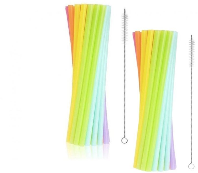 Godan Plastová brčka 9 × 240 mm pastelové 34 ks