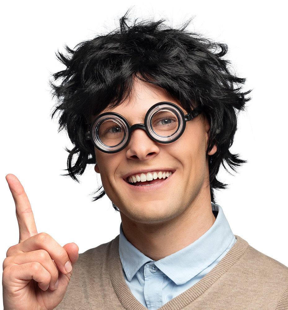 Boland Pánská černá paruka Nerd