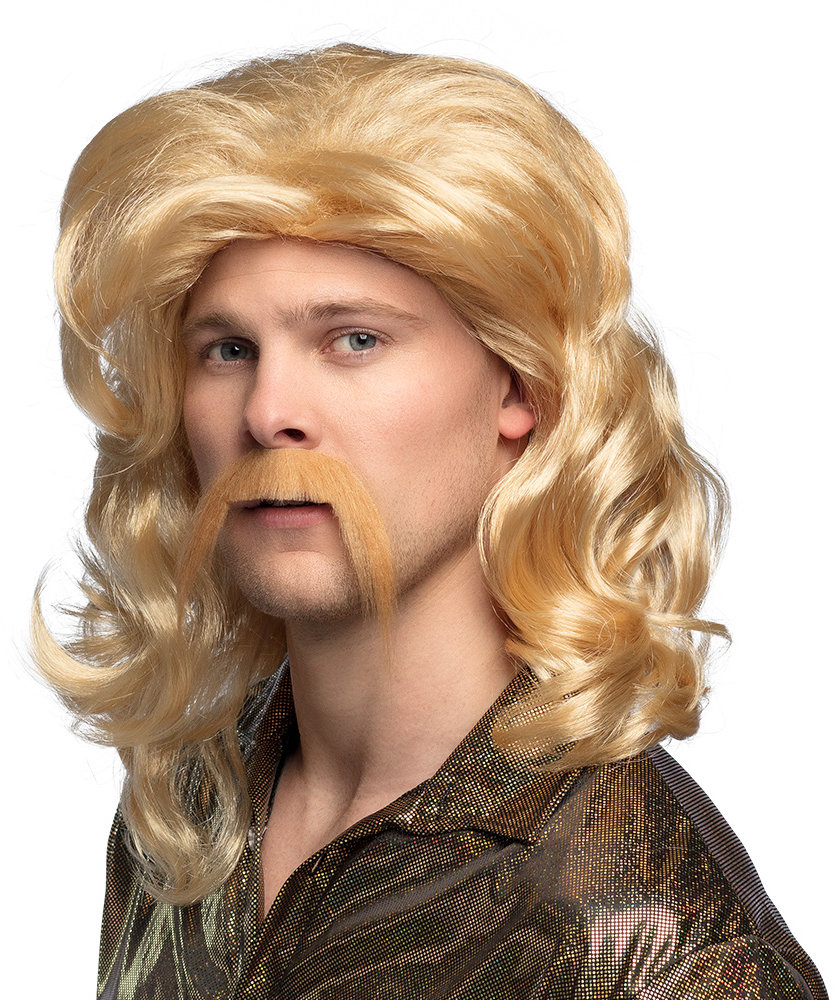 Boland Paruka pánská blond s knírem