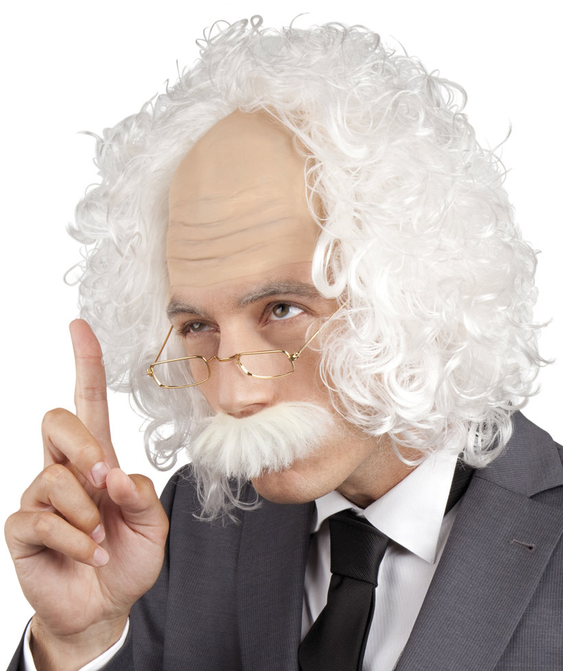 Boland Paruka Einstein s pleší brýlemi a knírem