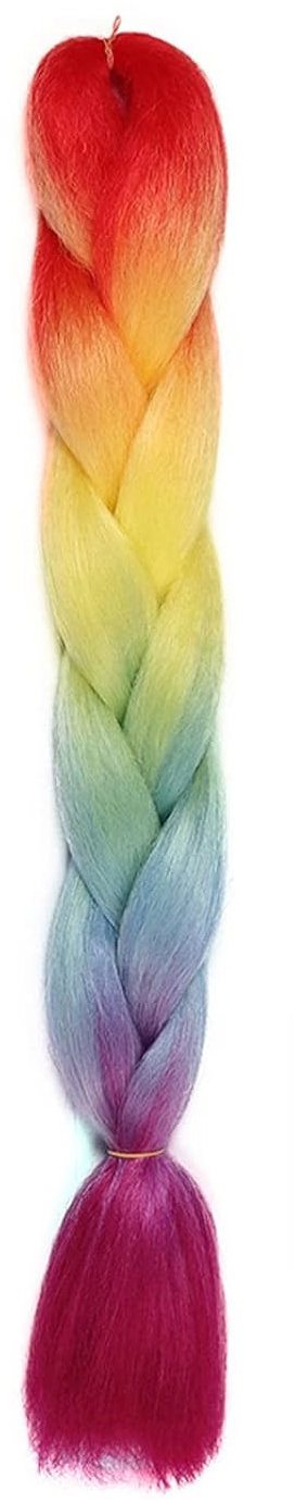FunCo Pletený copánek Jumbo Rainbow 60 cm