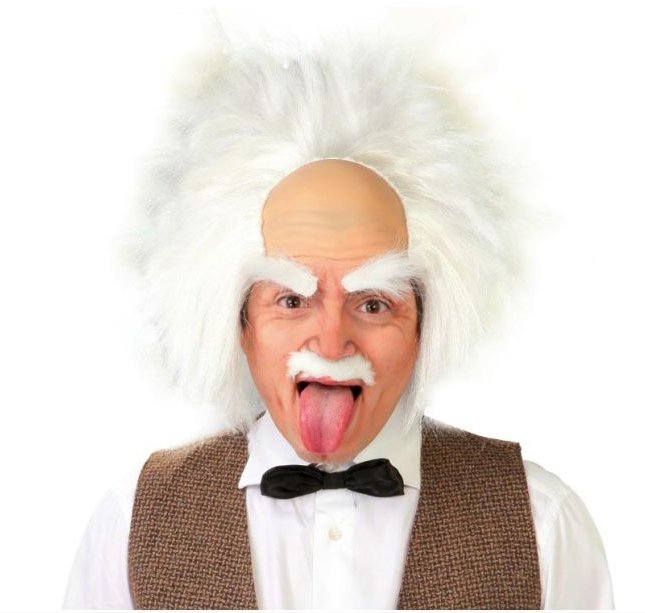 GUIRCA Bílá paruka Einstein