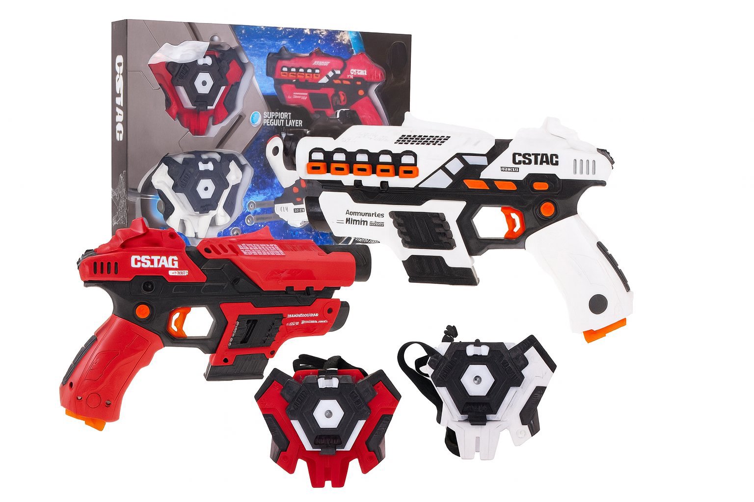 iMex Toys Sada laserové pistole + štít s funkcí kouře