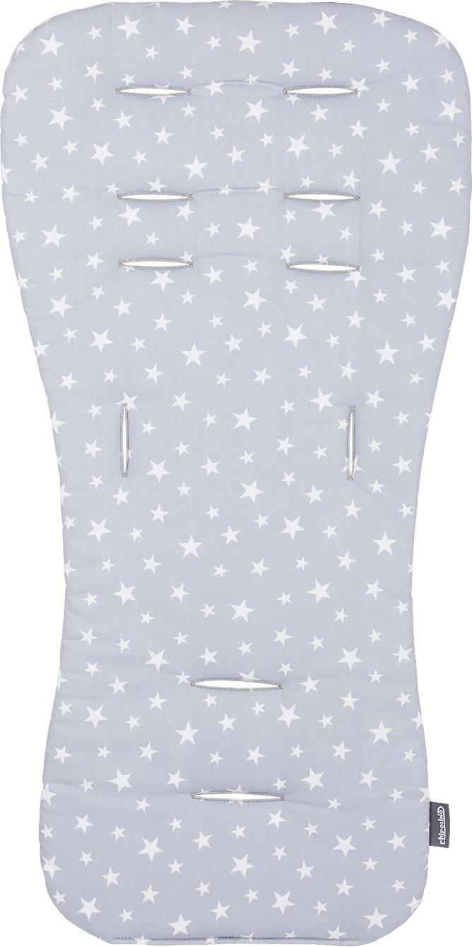 CHIPOLINO Měkká podložka do kočárku Grey stars