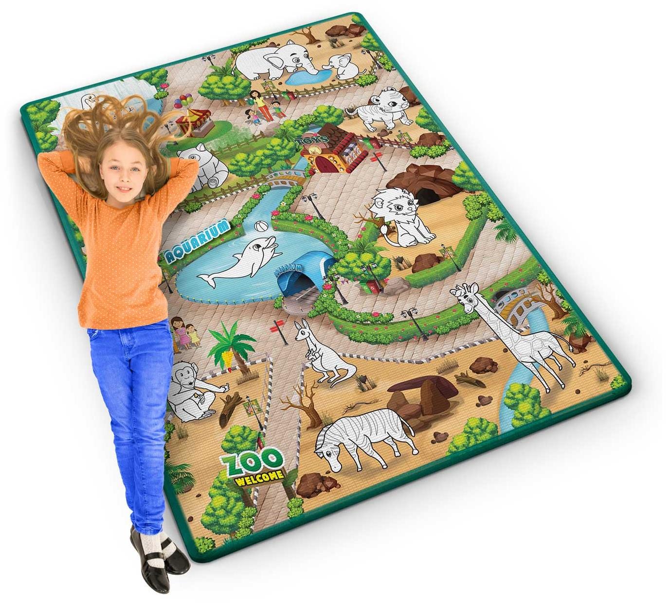 Ricokids Válcovaná pěnová podložka na vybarvování Zoo
