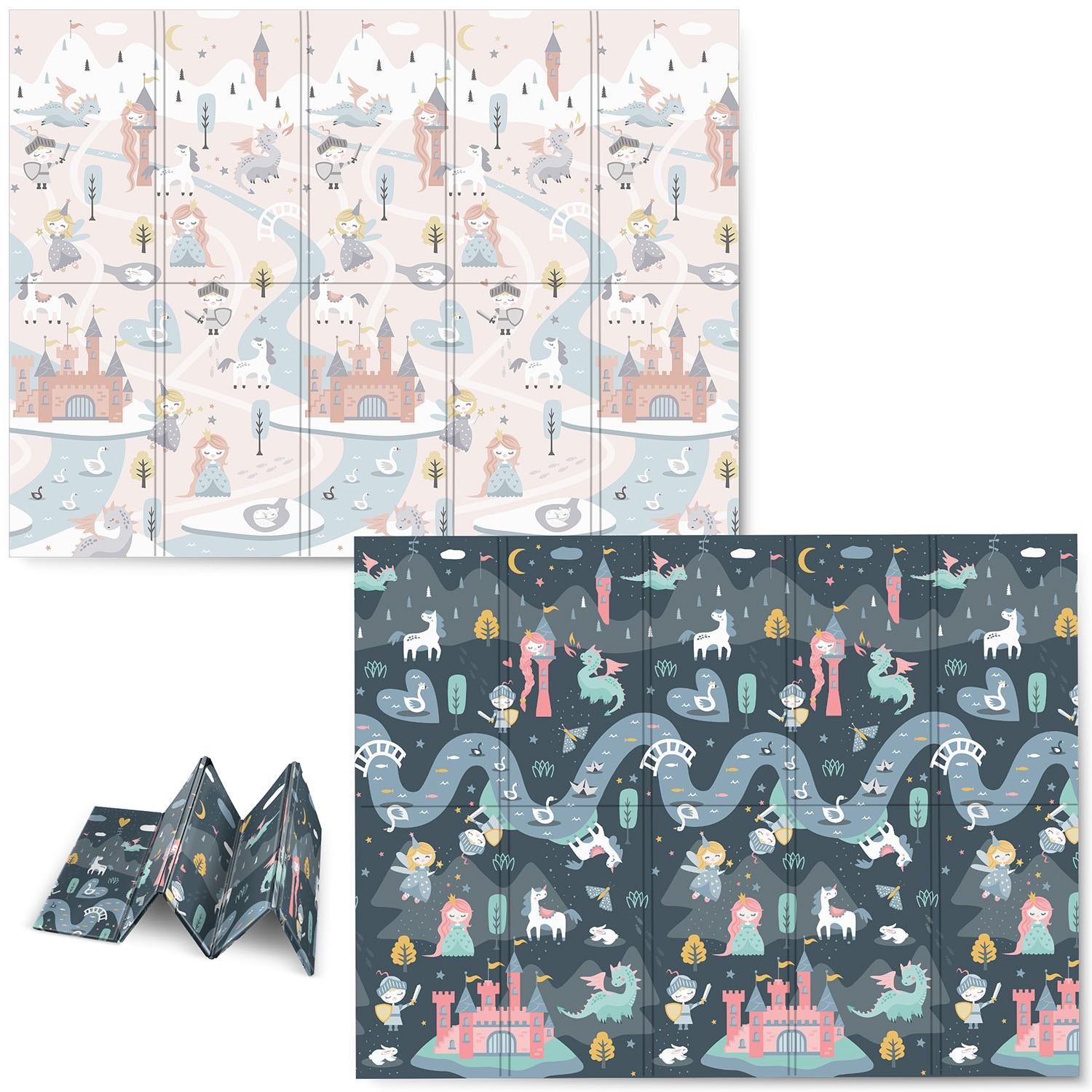 Nukido Skládací pěnová podložka 200 × 150 × 1 cm cesta