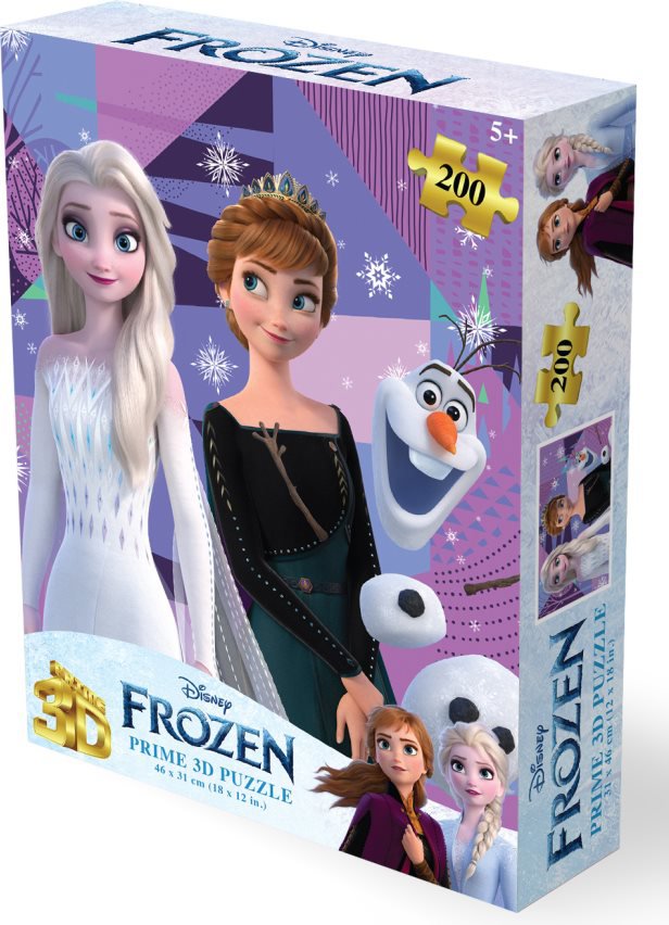 Prime 3D Puzzle s 3D efektem 200 dílků Ledové království: Kouzlo severu