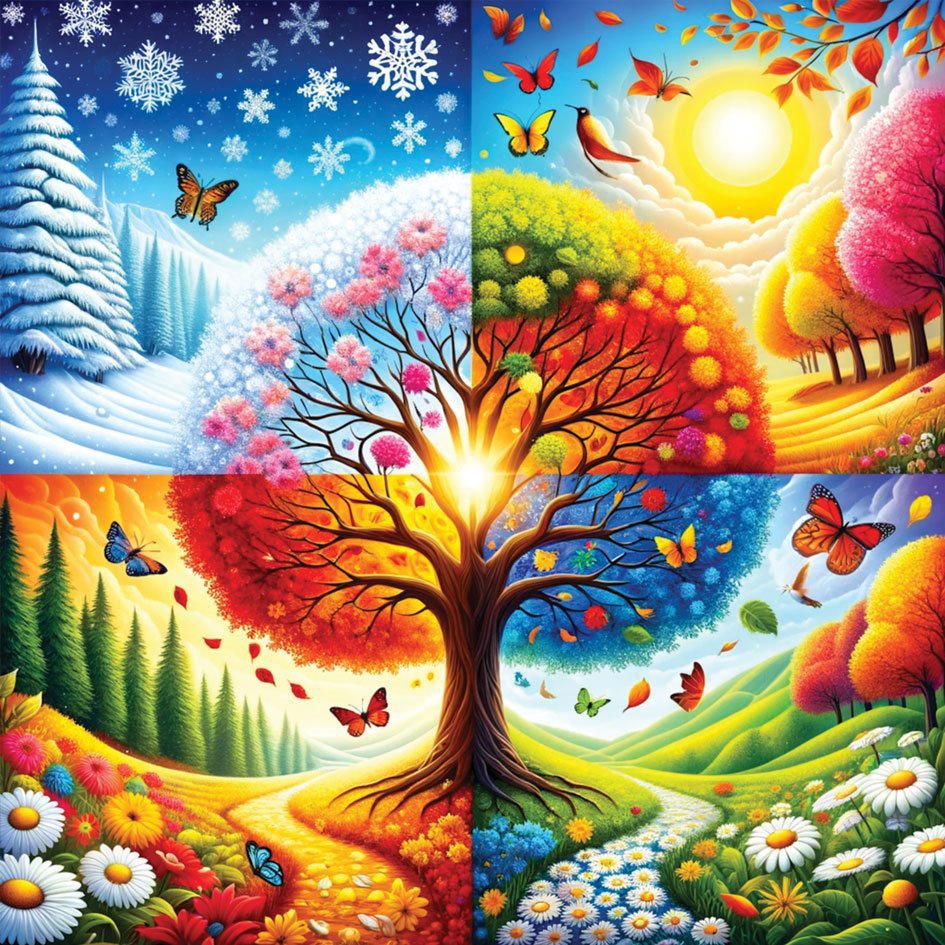 YAZZ Puzzle Čtyři roční období 1023 dílků