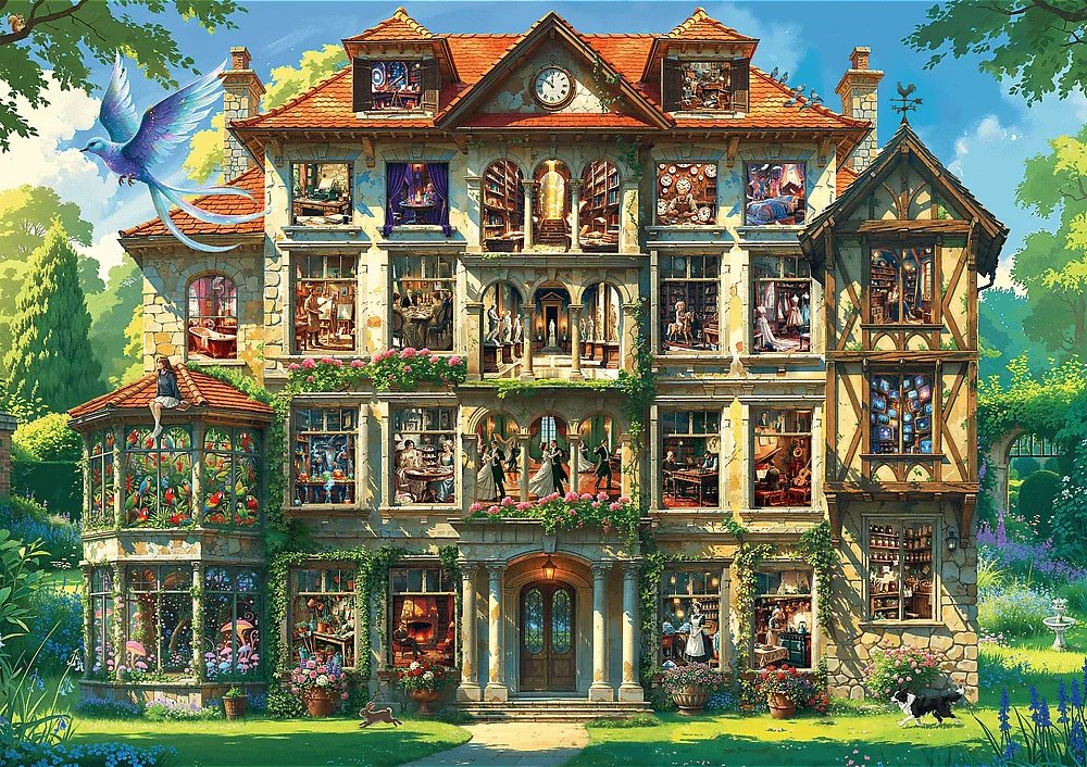 TREFL Puzzle Premium Plus At-home Fantasy: Sídlo plné tajemství 1000 dílků