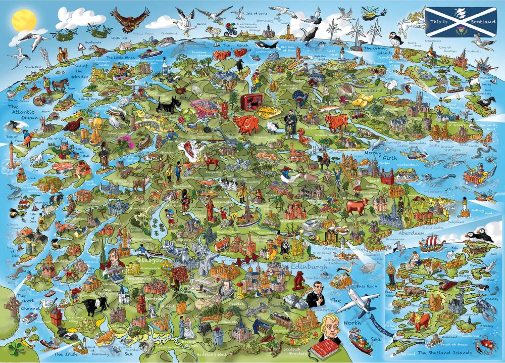 GIBSONS Puzzle Toto je Skotsko 1000 dílků