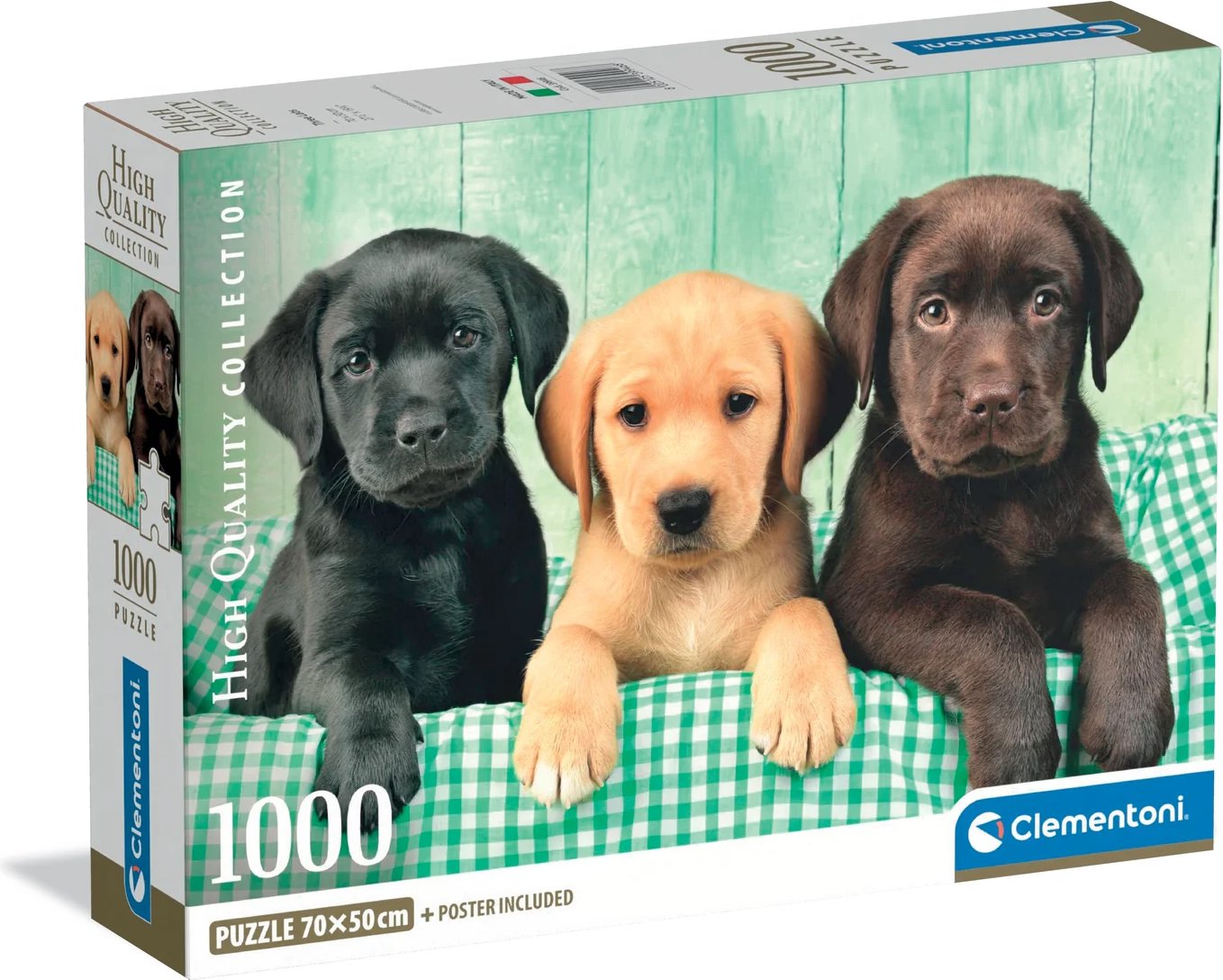 Clementoni Tři labradoři 1000 dílků
