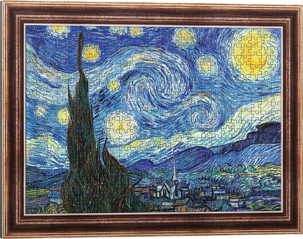 TREFL Art Frame Puzzle Hvězdná noc 500 dílků s rámem