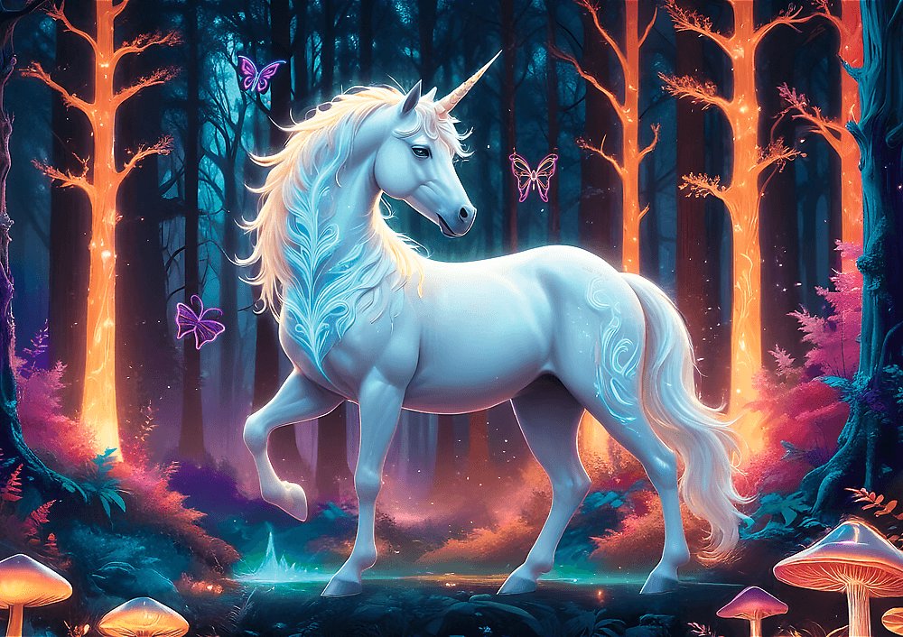 TREFL Puzzle Mystický jednorožec 1000 dílků