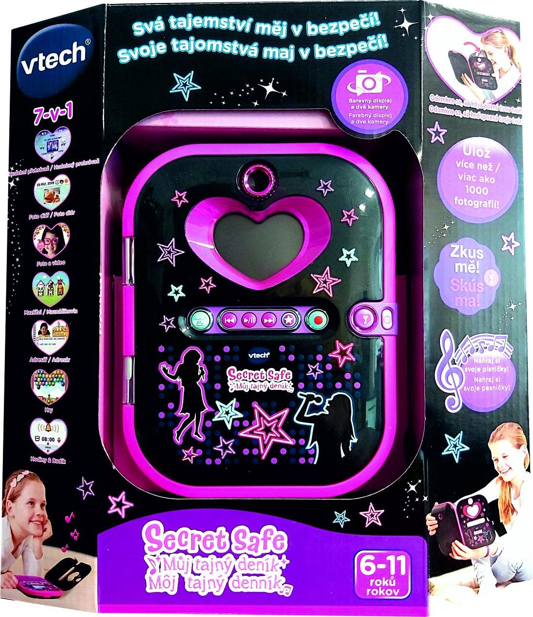 Vtech Kidi Secret Safe - černý interaktivní deník pro děti