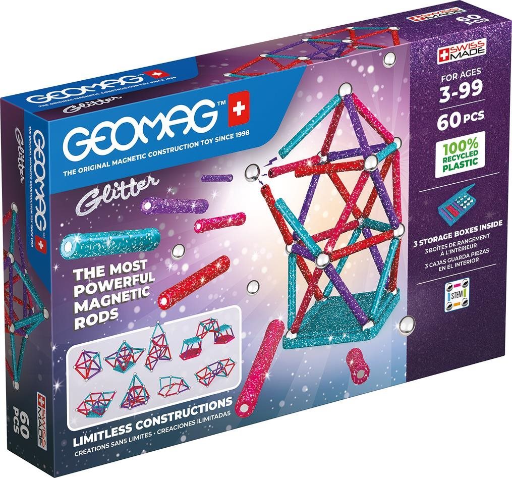 Geomag Glitter Recycled 60 dílků
