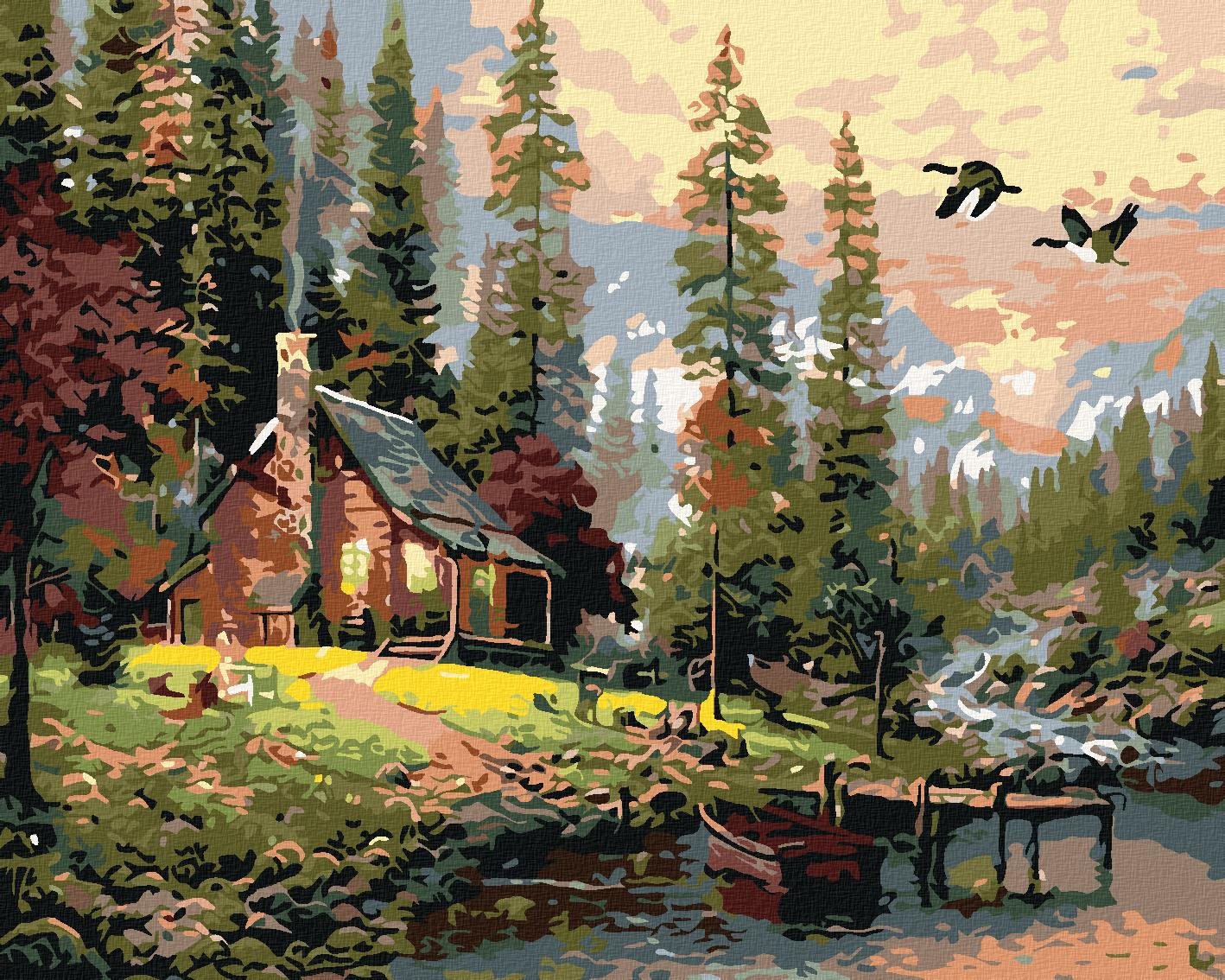 Diamondi - NOVÝ SRUB, 40x50 cm, bez rámu a bez vypnutí plátna