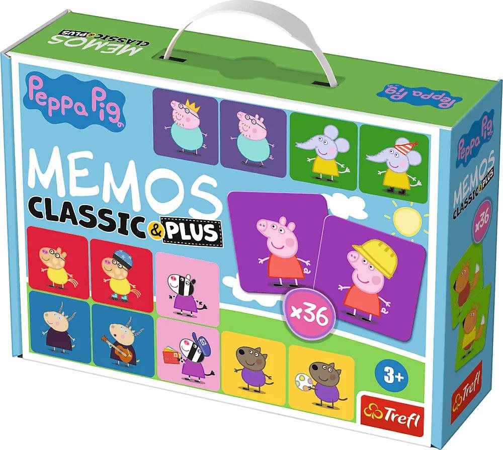 TREFL Pexeso Classic&Plus Prasátko Peppa 4v1