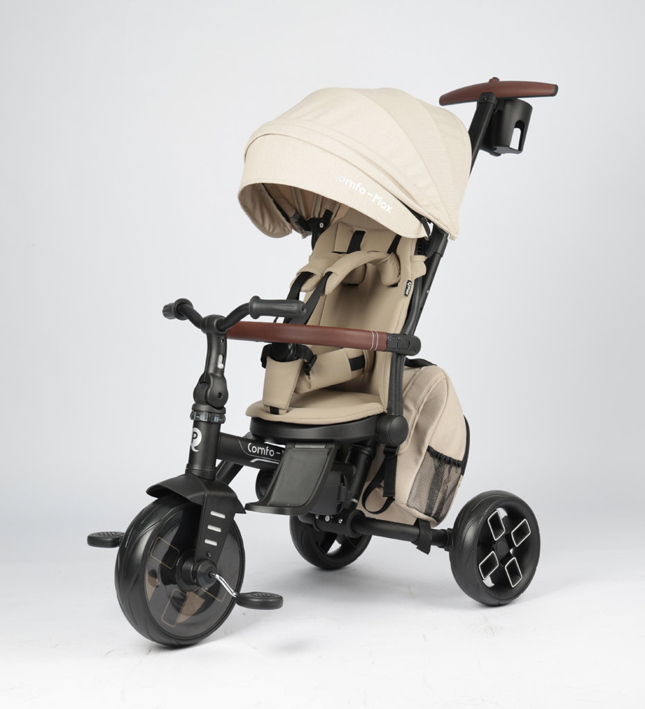 QPLAY Tříkolka Comfo Max Beige, 7v1, věk 10-72 měsíců