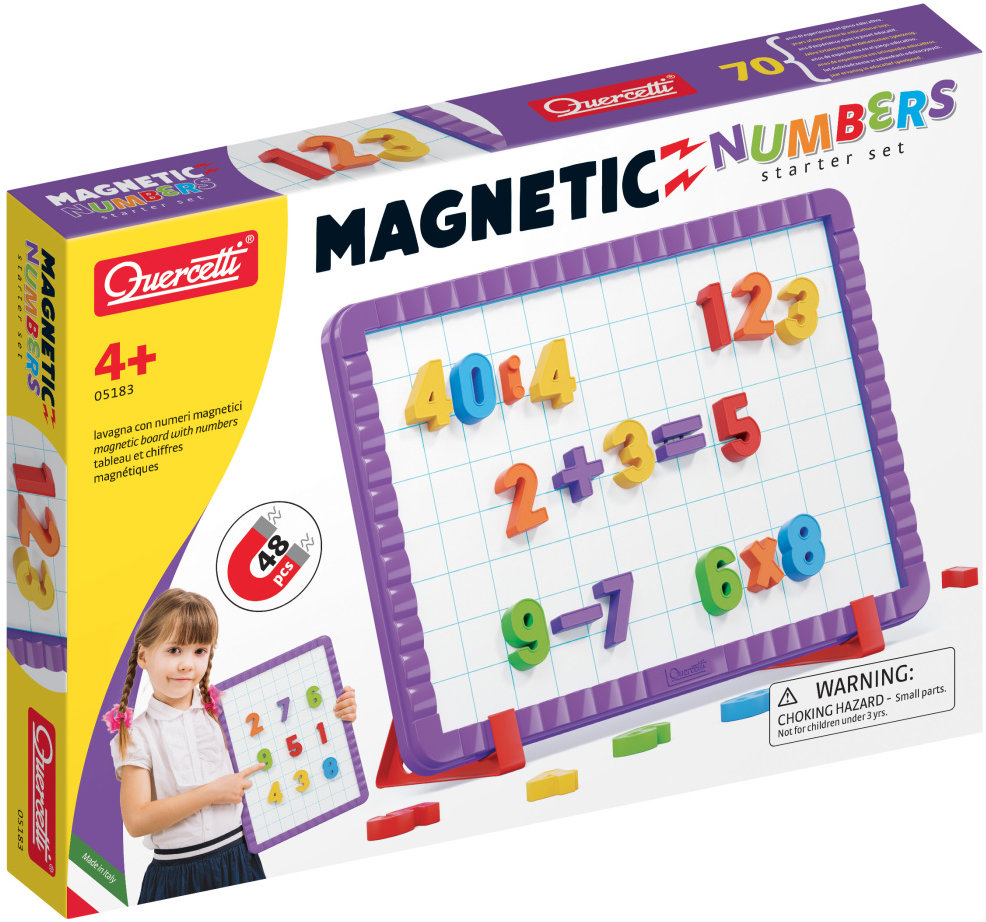 Quercetti Magnetická tabule s čísly - 48 ks magnetů