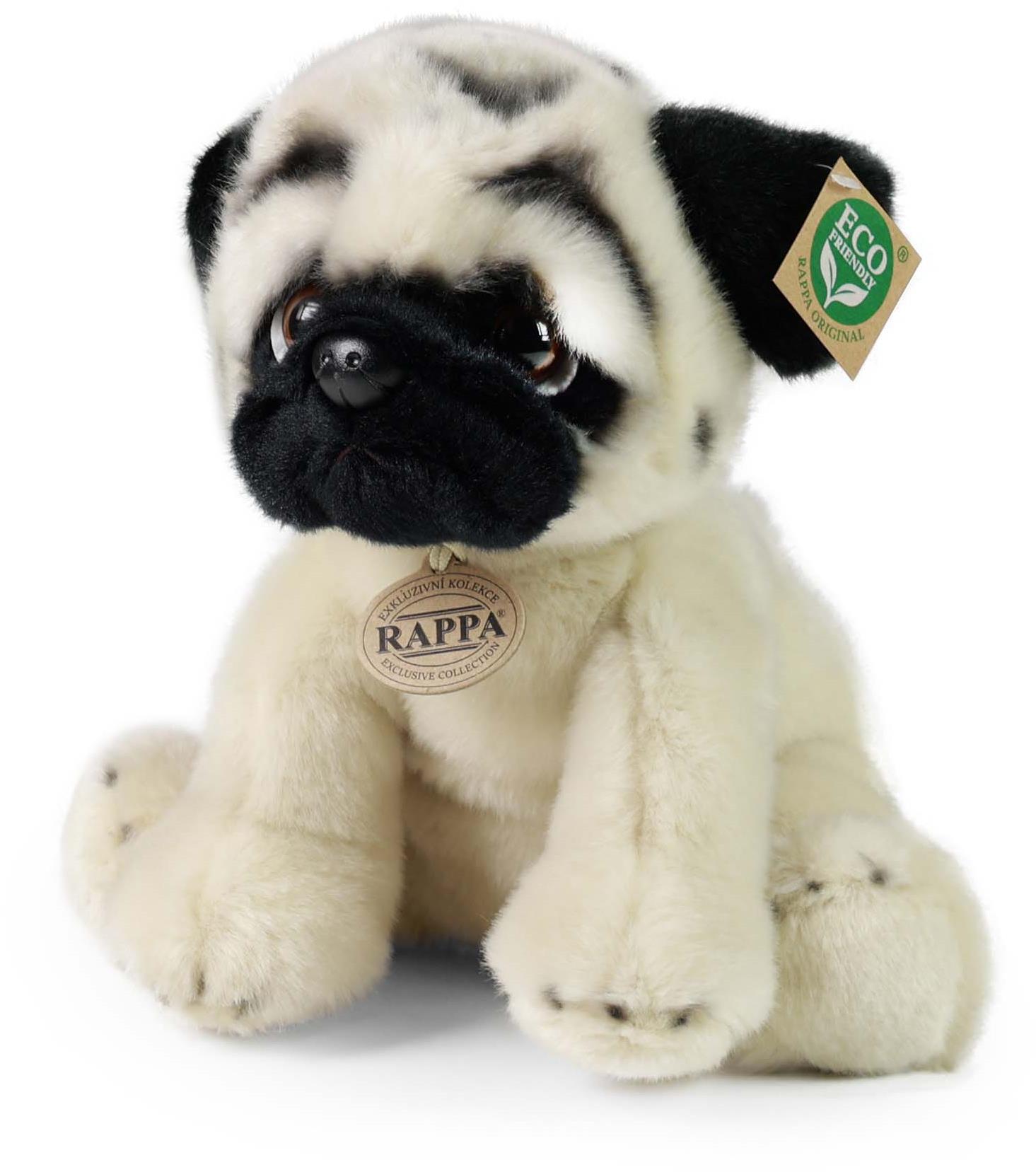 RAPPA Plyšový pes mops 30 cm, Eco-Friendly