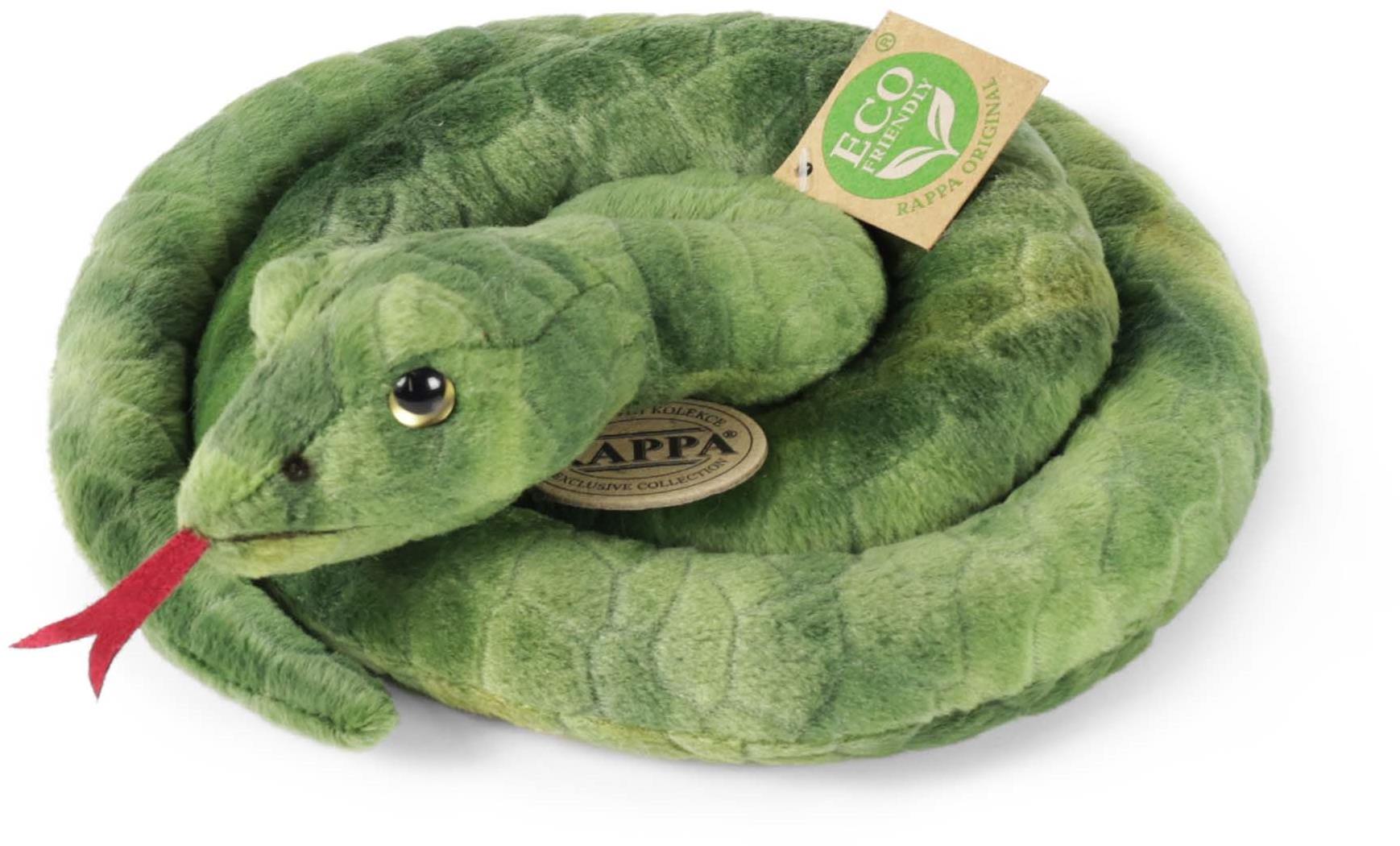 RAPPA Plyšový had zelený 90 cm, Eco-Friendly