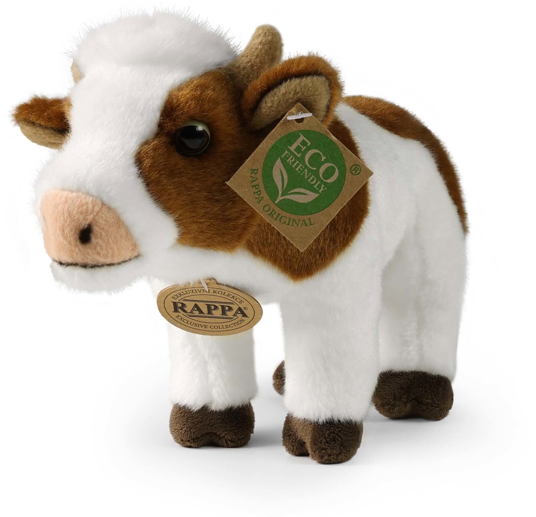 RAPPA Plyšová kráva 23 cm, Eco-Friendly