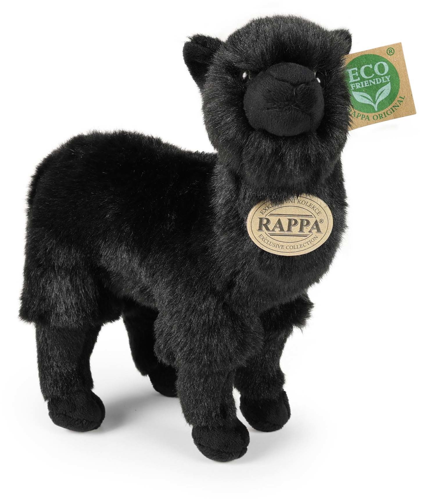 RAPPA Plyšová lama alpaka černá 23 cm, Eco-Friendly