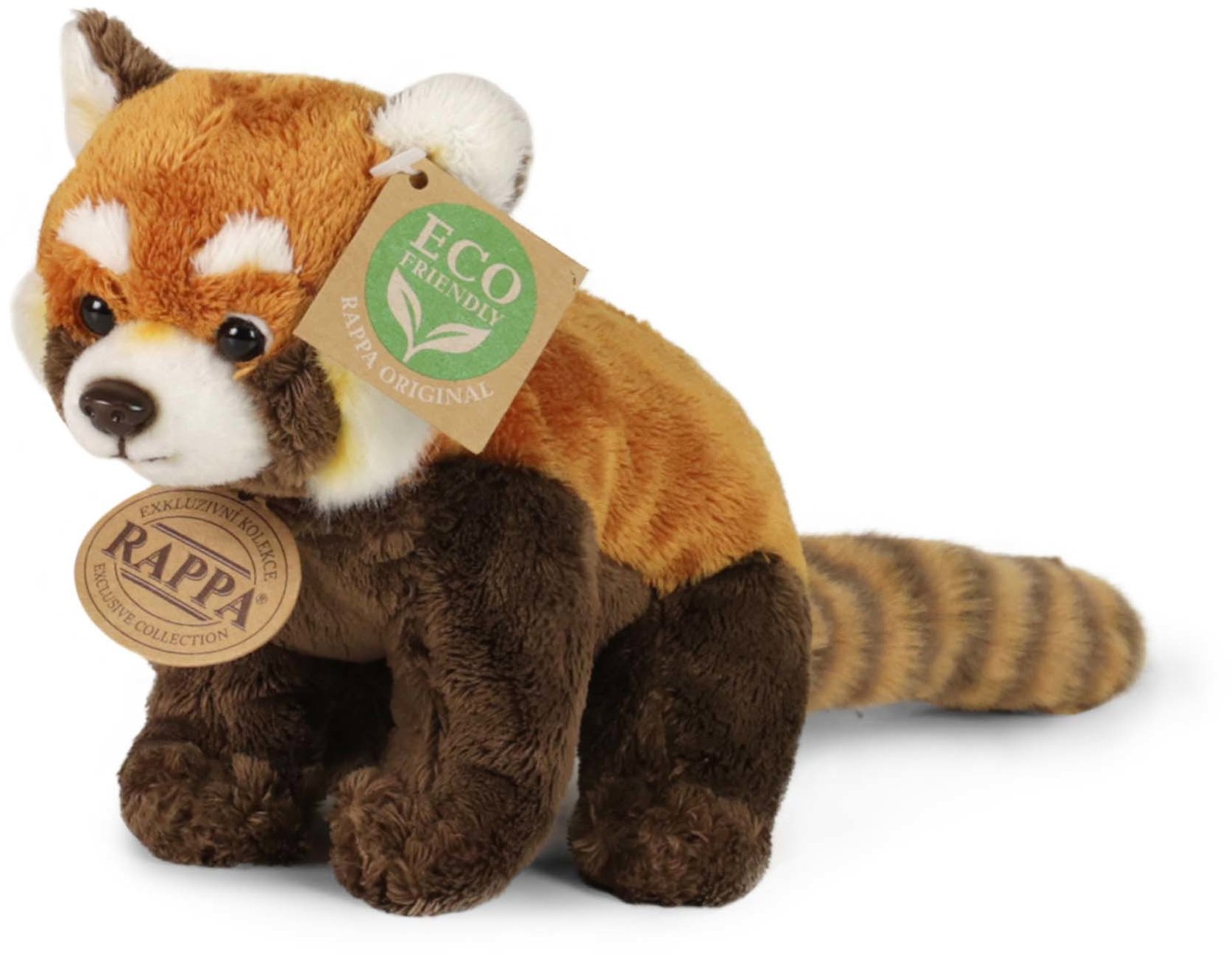 RAPPA Plyšová panda červená 18 cm, Eco-Friendly