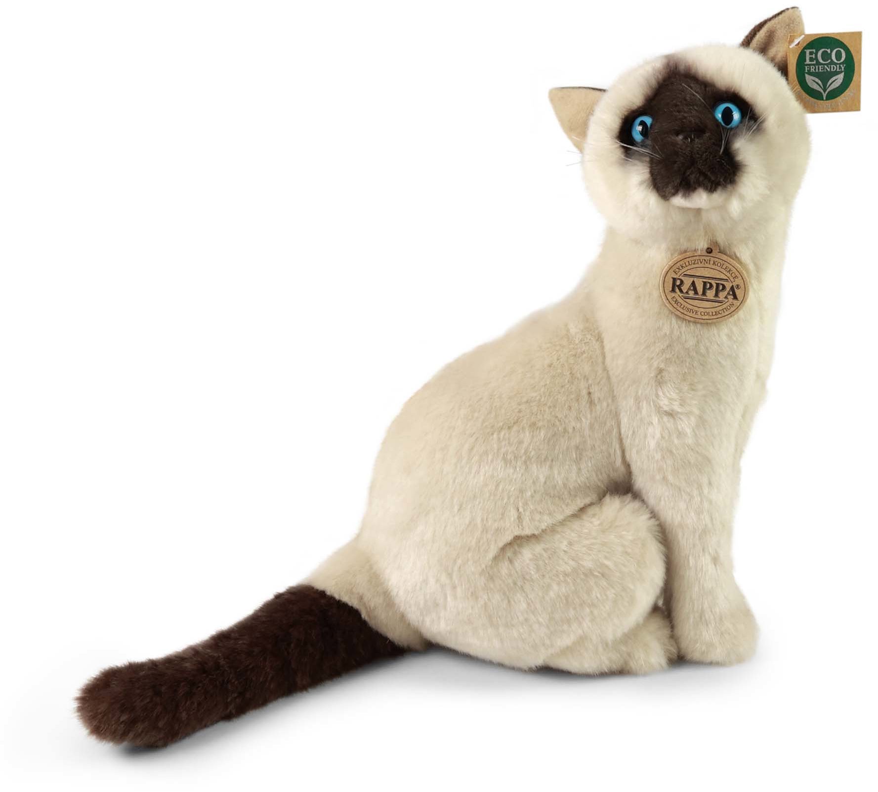 RAPPA Plyšová siamská kočka 30 cm, Eco-Friendly