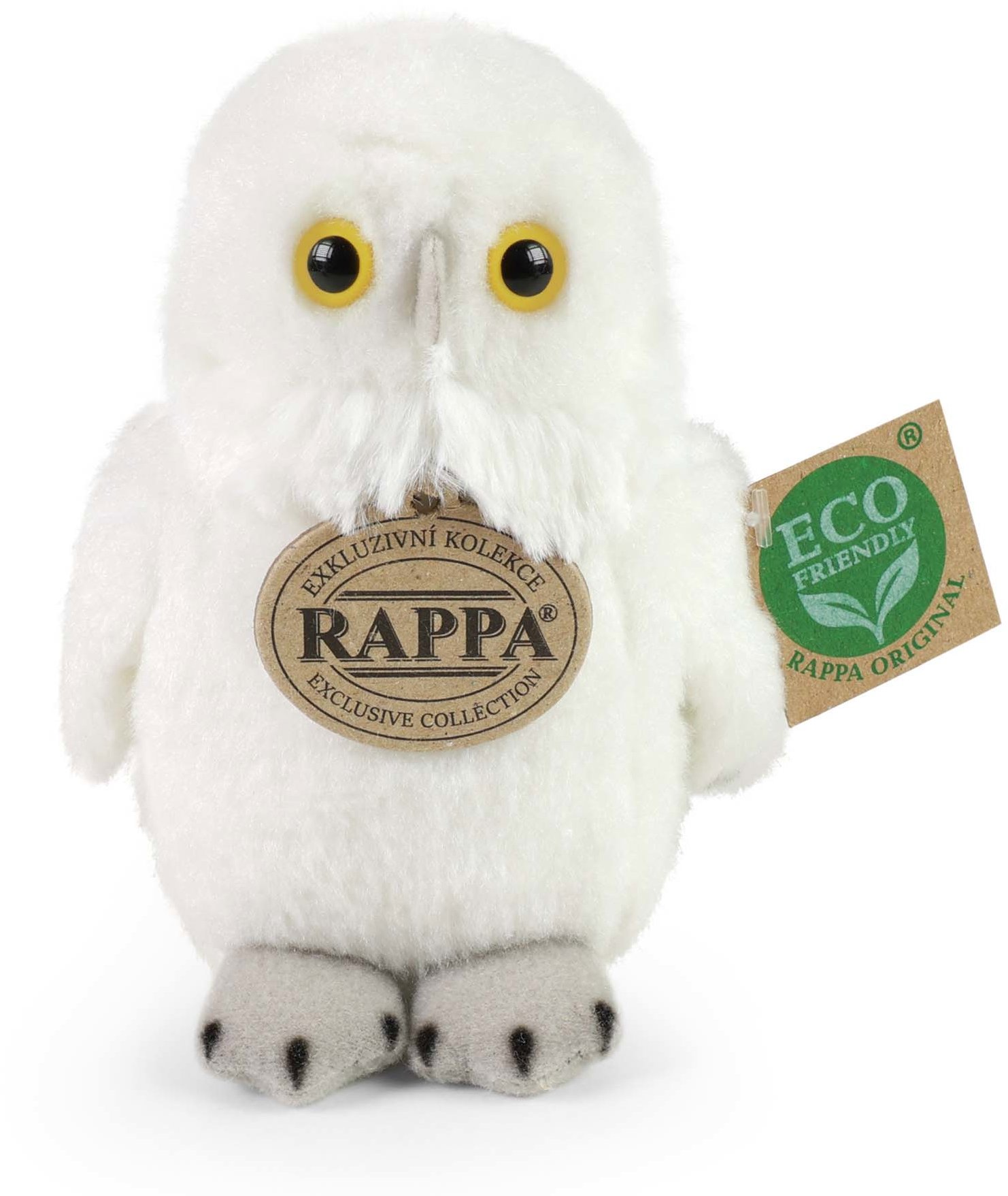 RAPPA Plyšová sova 13 cm, Eco-Friendly