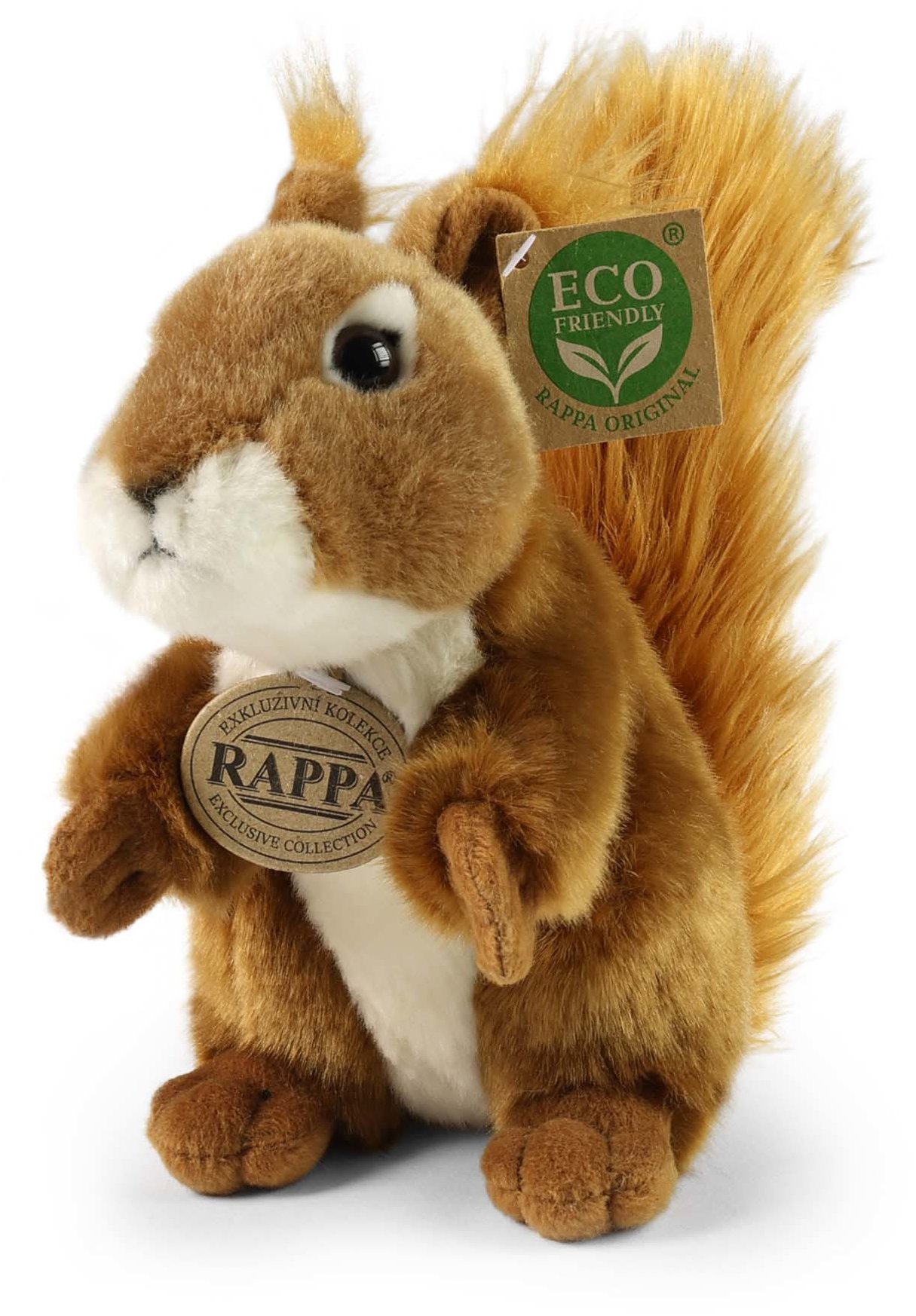 RAPPA Plyšová veverka 20 cm, Eco-Friendly