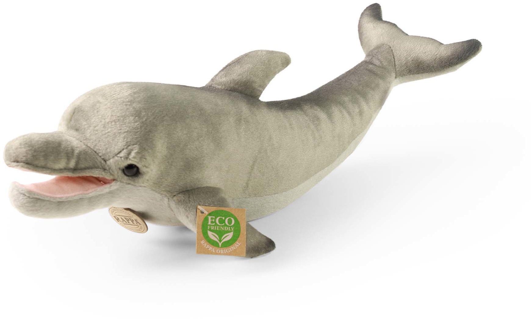 RAPPA Plyšový delfín 40 cm, Eco-Friendly