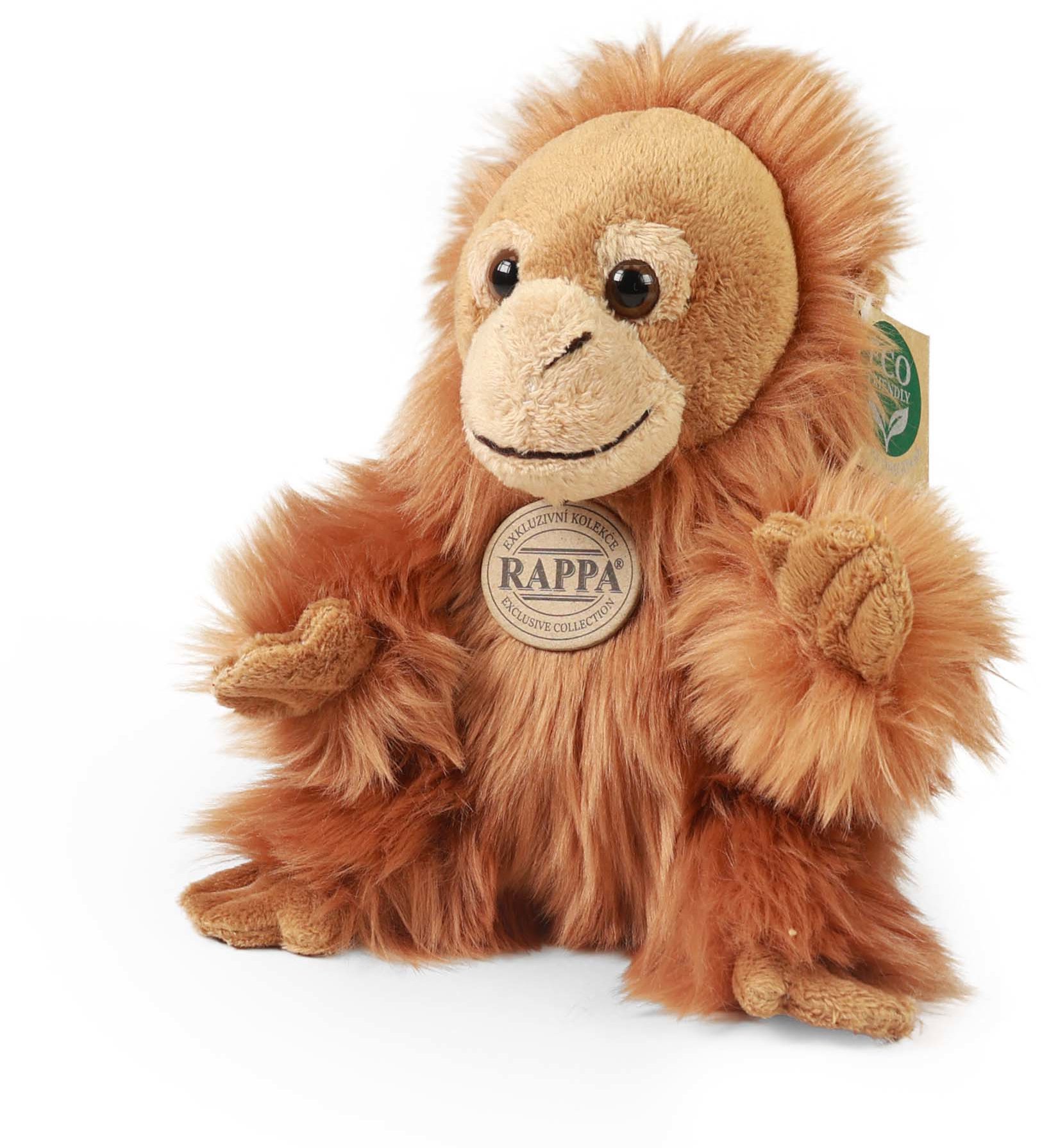 RAPPA Plyšový orangutan 18 cm, Eco-Friendly