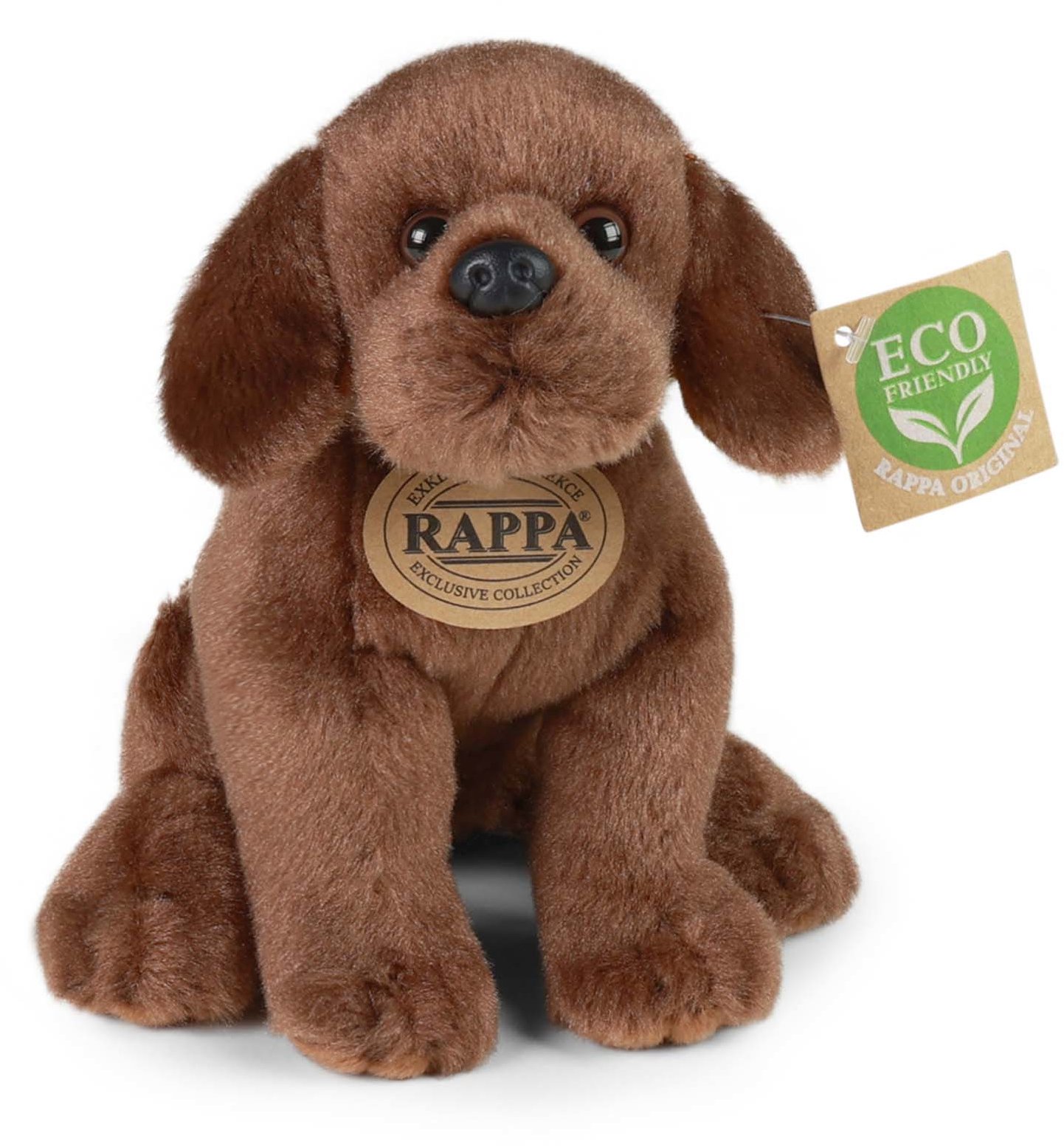 RAPPA Plyšový pes labrador sedící 20 cm, Eco-Friendly