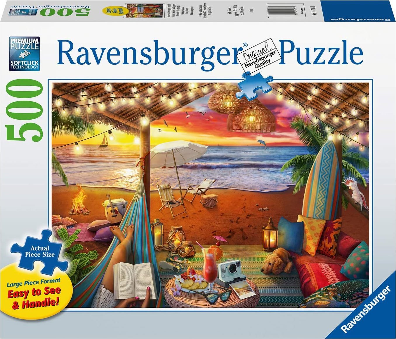 Ravensburger Útulná místa: Pláž Cabana XXL 500 dílků