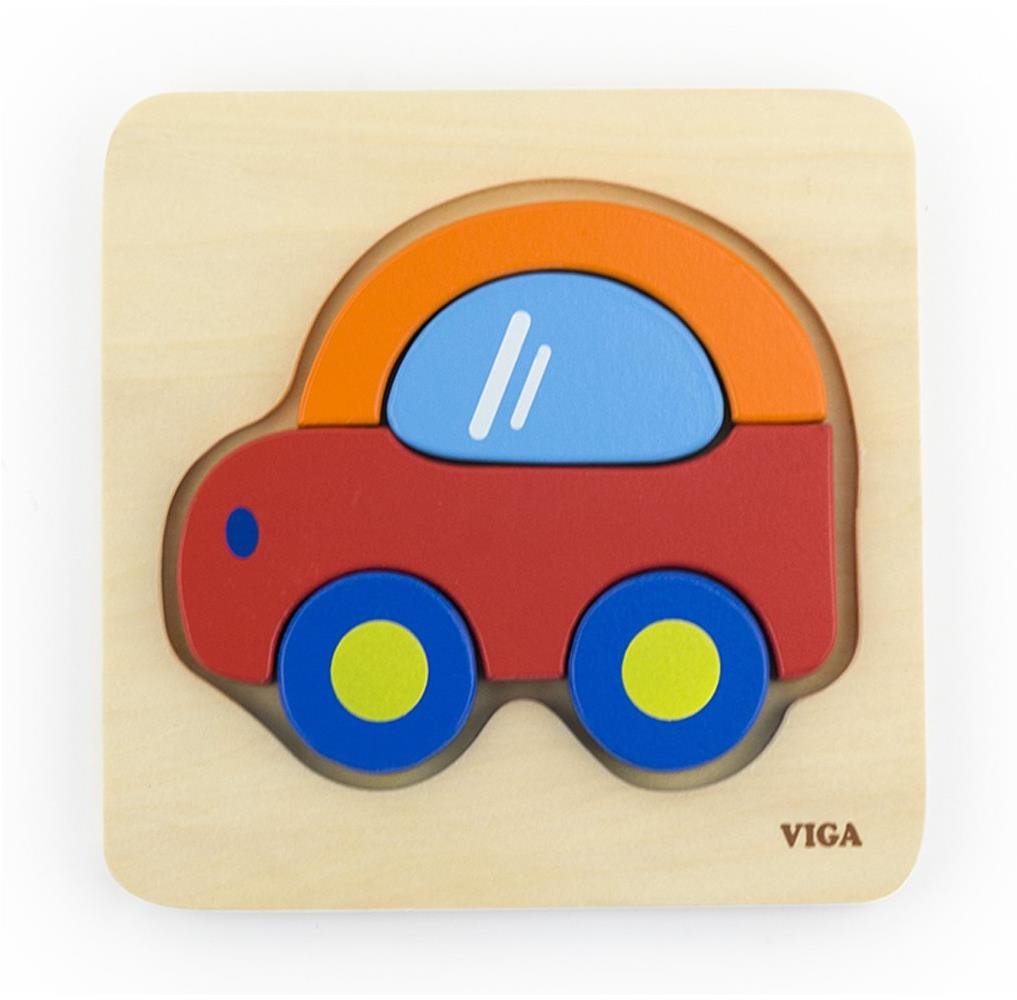 Viga Dřevěné puzzle pro nejmenší Auto